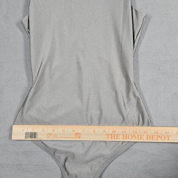 Skims Disco Sleeveless Bodysuit Size S Mock Neck Zipper Back Stretch Casual Top - Picture 11 of 14